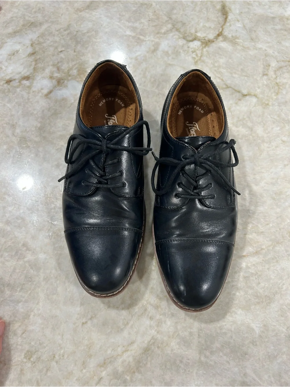 Florsheim Black Kids Lace-Up Dress Shoes